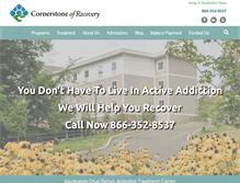 Tablet Screenshot of cornerstoneofrecovery.com